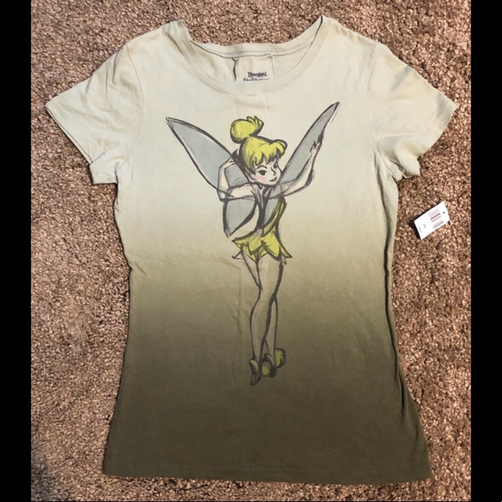NWT Disney Ombré Dusted Tinkerbell Tee, Sz M